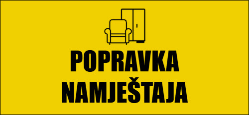 Rastavljanje i sastavljanje namještaja;
popravka i ugradnja šarki i rukohvata na namještaju;